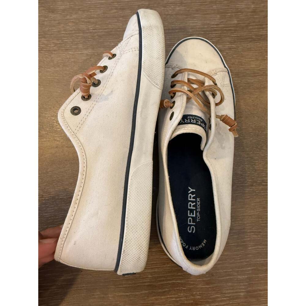 Sperry Top Sider Seacoast Sneakers Shoes Canvas White Womens 8.5 M STS95128 - Picture 6 of 8